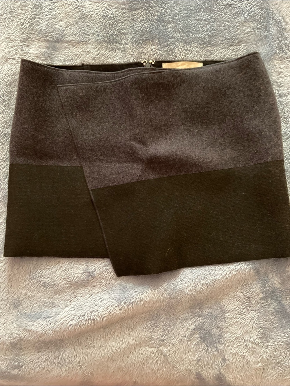 Vanessa Bruno Gray and Black Panel Mini Skirt